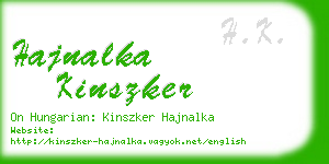 hajnalka kinszker business card